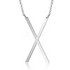 Non-Tarnish 201 Stainless Steel Initial Pendants Necklaces NJEW-S069-JN003D-X-1