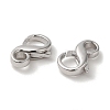 Rhodium Plated 925 Sterling Silver Lobster Claw Clasps STER-D006-13P-2