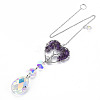 Natural Amethyst Big Pendants G-N333-008J-1