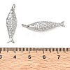 Brass Micro Pave Clear Cubic Zirconia Pendants CU-CBA01AA-28P-3