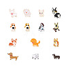 15Pcs 15 Style Puppy Dog Enamel Pins JEWB-YS0001-13-2