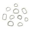 60Pcs 6 Styles 304 Stainless Steel D Rings STAS-CJ0003-36-8