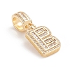 Brass Micro Pave Cubic Zirconia Pendants ZIRC-G165-13G-B-2