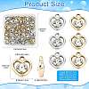52Pcs 2 Colors UV Plating Acrylic Charms PACR-FS0001-11-3