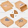 40Pcs 4 Styles Rectangle Kraft Paper Visible Window Jewelry Gift Boxes CON-BBC0001-15-6