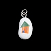 Brass Enamel Pendants KK-CBA10BC-03F-1