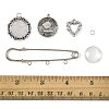 DIY Flat Round Alloy Commemorative Photo Pendants Making Kits DIY-FS0009-23-5
