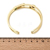 Flat Round Brass Micro Pave Cubic Zirconia Double Layer Cuff Bangles for Women BJEW-K274-16G-5