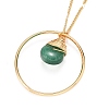 Teardrop Glass Beads Pendant Necklaces NJEW-JN03205-04-1