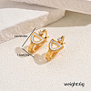 Stainless Steel Shell Half Round Design Hoop Earrings for Daily Commute QG2805-5