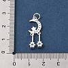 925 Sterling Silver Pave Clear Cubic Zirconia Pendants STER-G049-01A-S-3