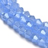 Imitation Jade Electroplate Glass Beads Strands GLAA-F029-J4mm-C04-3