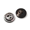 Natural Black Lip Shell Flat Round Buttons with Carved Rim SH-CBA18B6-02B-06-2