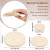 Olycraft 15Pcs 3 Style Unfinished Wood Cutouts WOOD-OC0002-51-2