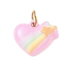 304 Stainless Steel Enamel Pendants SA-CBA08A6-05G-1
