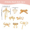16Pcs 8 Styles Brass Pendants KK-AR0004-62-2