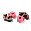 Opaque Resin & Walnut Wood Links Connectors RESI-T035-52-3