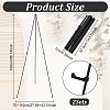 2Pcs Foldable Iron Display Easels for Photo ODIS-WH0030-349-3