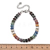 Chakra Dyed Natural Lava Rock Heishi Beaded Bracelets GG-CBA922D-02-5