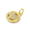 Real 18K Gold Plated Brass Pave Cubic Zirconia Pendants KK-M283-08A-01-2