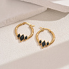 Elegant Geometric Stainless Steel Hoop Earrings for Women VP1121-1-2