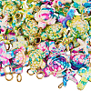 60Pcs 6 Styles Ocean Dyed Synthetic Turquoise Pendants FIND-BM0001-53-7