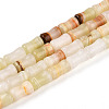 Natural Green Banded Calcite(Afghan Jade) Beads Strands G-T140-87-4
