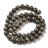 Natural Pyrite Beads Strands G-S265-03-8mm-7