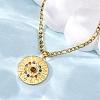 304 Stainless Steel Colorful Rhinestone Zodiac Pendant Necklaces for Women NJEW-U032-02G-3