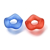 Frosted Transparent Acrylic European Beads AC-CBA9284-05-2