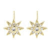 Brass Micro Pave Clear Cubic Zirconia Stud Earrings for Women EJEW-S217-E06-1