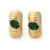 Brass & Glass & Plastic Stud Earrings EJEW-D302-03G-05-2