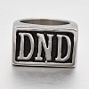 Personalized Retro Men's 316 Stainless Steel Wide Band Finger Rings RJEW-J066-45-17mm-1