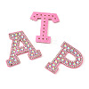 Alphabet Resin Rhinestone Patches DIY-TAC0005-45E-3