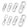 Unicraftale 8Pcs 4 Styles 304 Stainless Steel Fold Over Clasps STAS-UN0055-29-1