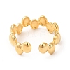 Ion Plating(IP) 304 Stainless Steel Oval Wrap Open Cuff Ring for Women RJEW-E063-15G-01-3