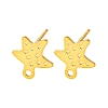 201 Stainless Steel Star Stud Earrings Settings STAS-Q251-09G-1