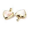 Shell Locket Pendants KK-E068-VF296-3