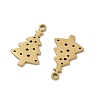 Christmas 201 Stainless Steel Pendants STAS-P428-01A-G-2