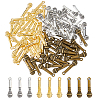 90Pcs 3 Colors Tibetan Style Zinc Alloy Pendants TIBEP-DC0001-49-1