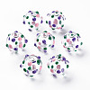 Transparent Glass Enamel Beads GLAA-N049-012A-1