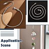 15Pcs 3 Styles 303 Stainless Steel Cord End/Tips STAS-CJ0003-37-7