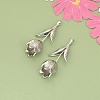 Three-Dimensional Flower Brass Pendants KK-V006-02P-02-1