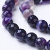 Natural Striped Agate/Banded Agate Beads Strands G-G753-07-8mm-3