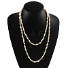 Pearl Beaded Two Tiered Necklaces NJEW-Q282-13-2
