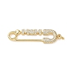 Mother's Day Brass Micro Pave Clear Cubic Zirconia Pendants KK-T084-01A-G-1