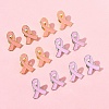 12Pcs 2 Styles Breast Cancer Awareness Pink Ribbon Enamel Pin JEWB-FS0001-08-7