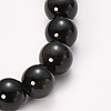 Natural Obsidian Beaded Stretch Bracelets BJEW-Q692-12-12mm-2