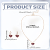 Alloy Enamel Pendant Necklace & Hoop Earrings SJEW-LP0001-14-2