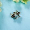 Alloy Rhinestone Brooches for Backpack Clothes PW-WG9A017-01-2